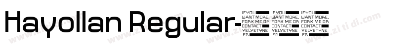 Hayollan Regular字体转换